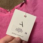 NWT ATOIR Revolve The Paris Dress Shocking Pink Maxi Tie Waist Dress Size Small Photo 3