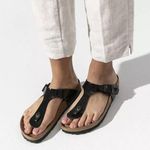 Birkenstock Gizeh Women Black Patent Leather Thong T Strap Sandals EU 40, US 9 Photo 12