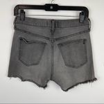 Madewell Grey Denim Wash Jean Shorts Mid Rise Sz 25 Cut Off Raw Hem Photo 4
