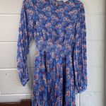 A.L.C. NWT  Behati Dress Pleated Long Sleeve Cocktail Asymmetric Blue/Red Multi 6 Photo 5