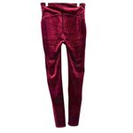 Spanx Velvet Leggings in Rich Burgundy Red Size Medium NWT Photo 2