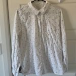 Maurice's sz XL Womens 100% Cotton Anchor Novelty Long Sleeve Button Top Nautical Photo 1