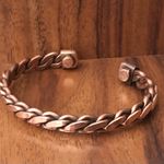 Pure Copper Heavy Twist Design Magnetic Bracelet Energy Cuff Bangle Photo 2