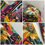 Vintage Jumpsuit‎ Abstract Floral Pattern FLAWS Boho Casual Sleeveless Tie Waist Pink Size M Photo 2