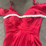 Red Chiffon Off the Shoulder Formal Bridesmaid Dress Corset Back Size 10 NWOT Photo 9
