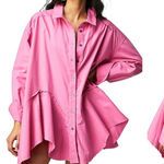 We The Free Free People Freya Poplin Top in Pink Size Small NWT Photo 0