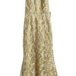 Laundry by Shelli Segal Gold Embroidered Sleeveless V-Neck Formal Gown Size 10 Photo 0