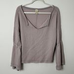 Free People  We The Free Thermal Waffle Knit Dahlia Top Size Small Sweater Photo 6