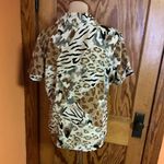 Vintage 80s patchwork print safari top Size L Photo 10
