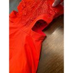 Valerie Joseph Red/orange Lace side cut out small dress Photo 2
