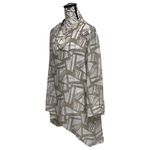 Chico's Chico’s Sheer Tunic Blouse Size 2 L | Lagenlook Asymmetrical Boho Coastal Beach Photo 2