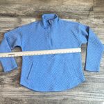 Eddie Bauer  Ladies Quilted Half Zip Pullover Heathered Colony Blue Size M #109 Photo 2