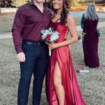 Slit Maroon Dress Red Size 4 Photo 0