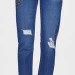 Kendall + Kylie Slay Babe Boyfriend Fit Dark Wash Distressed Jeans NWT Photo 2