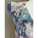 Connected Apparel Jessica Simpson Womens Sleeveless Tired Ruffle Party Dres Sz 8 Blue Pink Green Photo 6