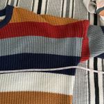 ee:some  Striped Knit Sweater Small Med Cozy Layering Pullover Colorful Retro 90s Photo 4
