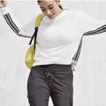 Athleta  24/7 White Black‎ Stripe Pullover Sweatshirt Size Small Photo 2