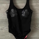 PINK - Victoria's Secret PINK VS one piece flowers black good condition‎ Photo 0