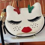 Betsey Johnson Betsy Johnson Luv Glam Reindeer Kitty Wristlet / Coin Purse, White, Black Photo 11