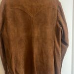 Suade Leather Jacket Brown Size 40 Photo 5