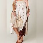 Free People  New Romantics Floral Godet Duster Skirt Vintage Rare size XS Photo 9