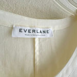 Everlane Pocket Silk Long Sleeve Blouse Women Small Button Shirt Cream Ivory Photo 1