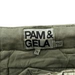 Pam & Gela NWOT Uniform Side Stripe Utility Jeans in Olive Size 26 Photo 8