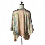 PAPARAZZI Women's Kimono Cape Scarf Burnout Floral Peach One Size Boho Photo 1