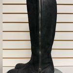 Jimmy Choo Doreen Rugged Suede Knee High Zipper Detail Boots Black 38.5/8.5 Photo 5