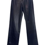 ZARA  Faux-Leather Straight-Leg Pants – Black High-Waist, Size S Photo 1