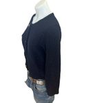Derek Lam Blue Cardigan Sweater MEDIUM Preppy Blazer Sparkle Work Designer $270 Photo 4