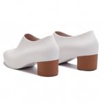 Melissa  Womens 6 White Brown Mid Pump Shoes Photo 2