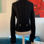 Banana Republic  Cableknit Sweater Top Buttons Blue Small S Photo 2