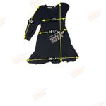 Dana Buchman Black Silk Dress, Women's Size 6, Goth Style, Evening Outfit Photo 3