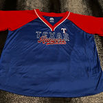 Majestic Womens 2XL NWT Texas Rangers  V-Neck short sleeve jersey  Photo 0