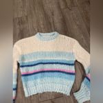 Noisy May  Blue and White Striped Sweater Photo 3