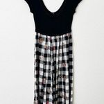 [Vintage] 90s Karen Alexander Black Plaid Wide Leg Scoop Neck Jumpsuit Size 4 Photo 1