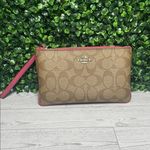 Coach Brown and Pink Signature Clutch Photo 0