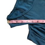 Free People Downtown Girl Blue Cold Shoulder Long Sleeve Ribbed Top Shirt Photo 5