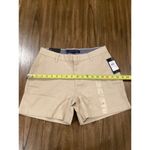 Tommy Hilfiger  Womens Khaki Chino Hollywood Slim Shorts 5" Flat Front Sz 6 NWT Photo 3