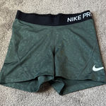 Nike  Pro Dri-Fit Army Green Animal Print Spandex Shorts SIZE S Photo 0
