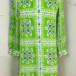Vintage 60’s Bob Atkinson Lime Green Bandana print Mini Dress S Photo 0
