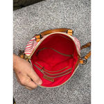 Dooney & Bourke Pink White Striped Satchel Bag Women's Casual Handbag Photo 6