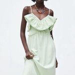 ZARA  eyelet ruffle midi long dress Photo 0