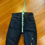 Alice + Olivia  You Look Goof High Rise Dark Blue Distressed Jeans  Photo 9