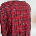 Madewell  • Plaid Tiered Button-Back Top Red Plaid Photo 5