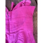 Milly Romper Womens 0 Pink Anya Sweetheart Neckline Tie Bow Cutout Linen *see ds Photo 7