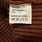 Anrabess Women’s Sweater Dress with Side Slits with Belt NWT Brown Photo 3