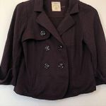 Anthropologie ALLIHOP  Through the Seasons Blazer Plum Purple 3/4 Sleeve Small S Photo 3