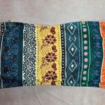 SheIn Orange Blue Floral Paisley Padded Bikini Top Swimwear Medium Photo 0